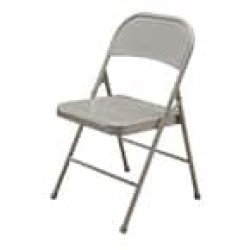 Biege Metal Folding Chairs