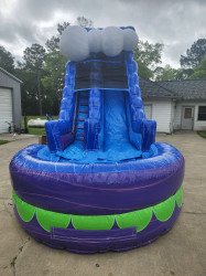 18 FT BLUE AND PURPLE WAVE SLIDE